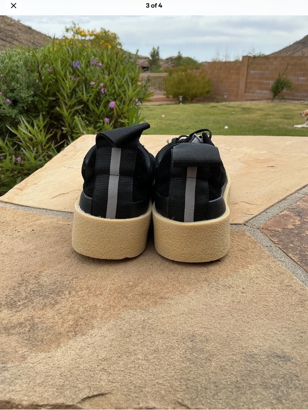 Clear weather Eichler Denali Men's Black Suede Platform Sneakers with Gum Sole - Picture 3 of 4